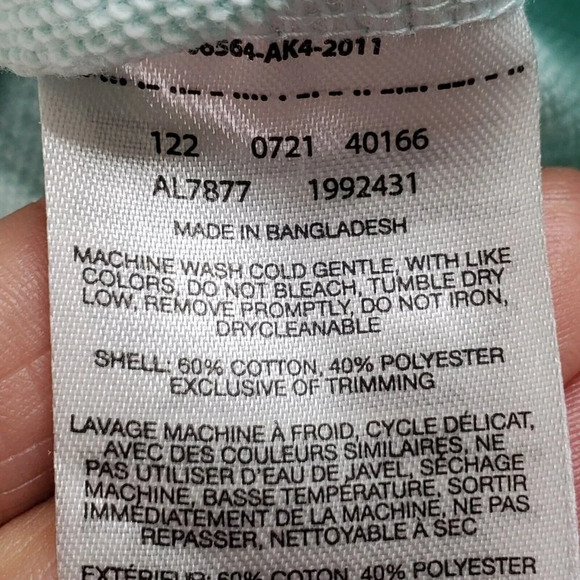 Columbia Trek Sweatshirt Women Medium Mint Blue Cropped 1/2 Zip French Terry - Picture 5 of 14